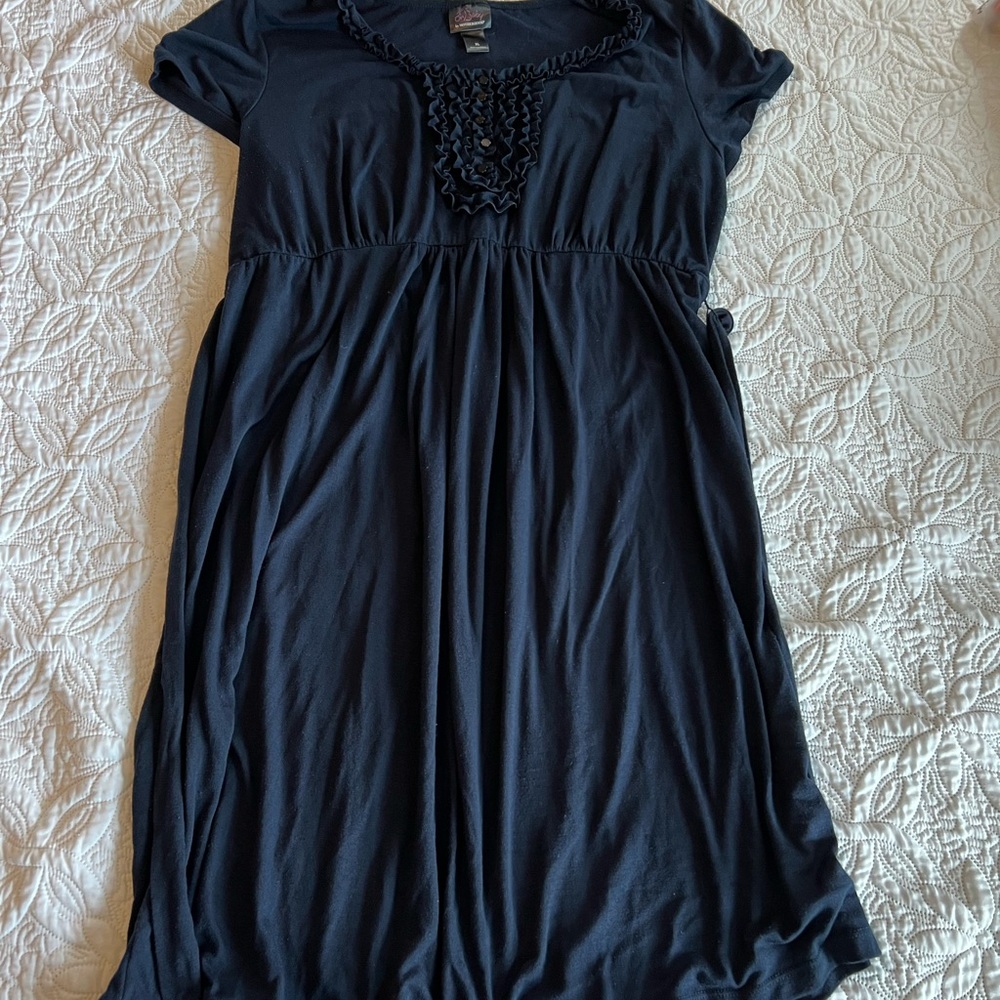 Navy maternity dress